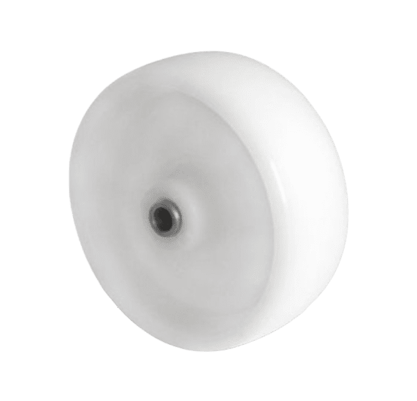 ROTAR Rueda Nylon Blanca con Rodamiento de Buje Acero