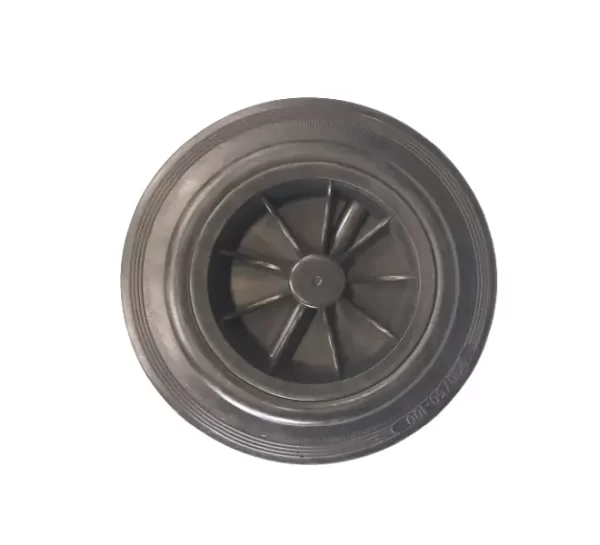 Rueda Contenedor Basura <br> Banda Goma Núcleo Plástico <br><br><br> - Imagen 5
