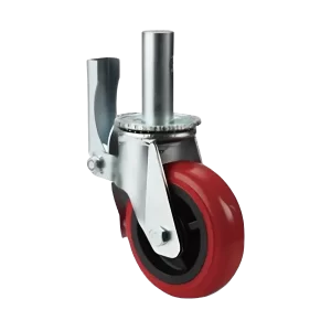 ROTAR LTDA. Rueda Andamio Banda PVC, Placa Giratoria con Freno Total.