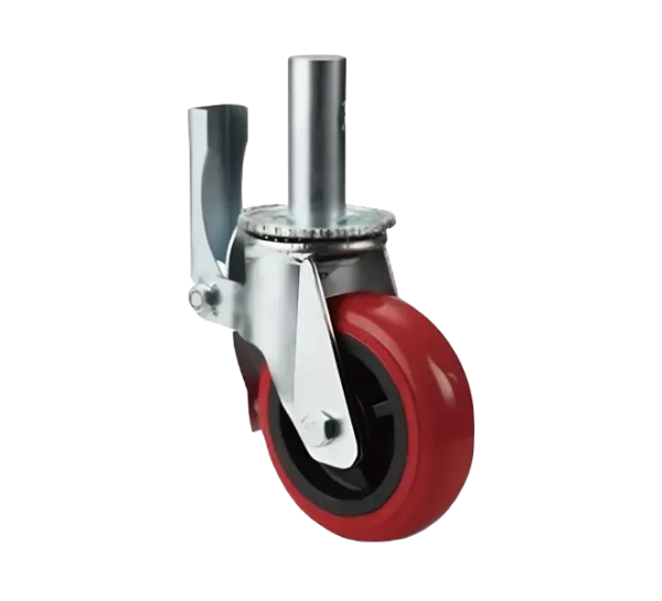 ROTAR LTDA. Rueda Andamio Banda PVC, Placa Giratoria con Freno Total.