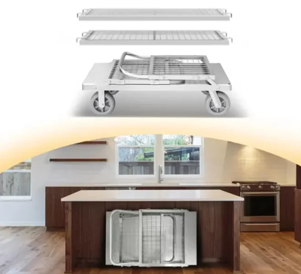 Carro Plegable 900 Kg<br> Plataforma Antideslizante <br> con Barandas<br> <br> - Imagen 3