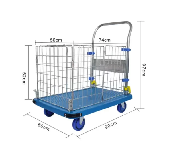 Carro Plegable 300 Kg<br> Plataforma Plástica<br>con Rejillas Abatibles <br><br> - Imagen 6