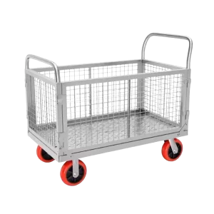 ROTAR LTDA. Carro Plegable 900 Kg con Barandas en Acero. Dimensiones 600x990 mm.