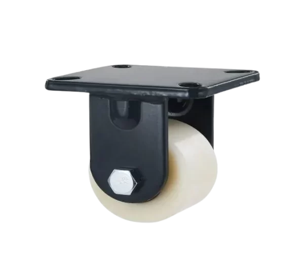 ROTAR LTDA. Rueda RHINO Banda Nylon MC Placa Fija. Diámetro 75 mm, Capacidad de Carga 600 Kg.