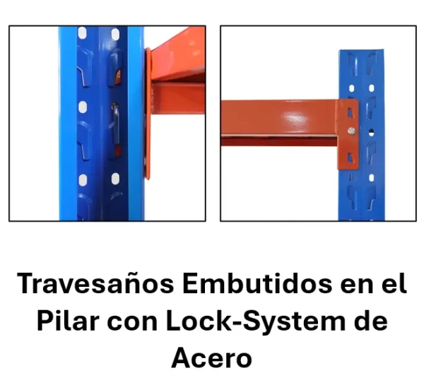 Estantería Metálica <br> 200x150x60 <br> 4 Niveles - 800 Kg<br><br> - Imagen 5