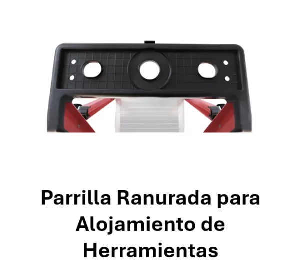 Escalera de Tijera 6 Peldaños <br> Fibra de Vidrio <br> Plataforma Aluminio <br><br> - Imagen 3