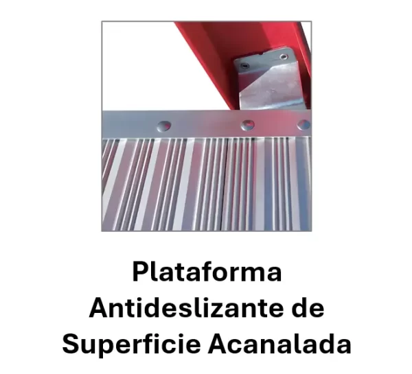 Escalera de Tijera 6 Peldaños <br> Fibra de Vidrio <br> Plataforma Aluminio <br><br> - Imagen 2