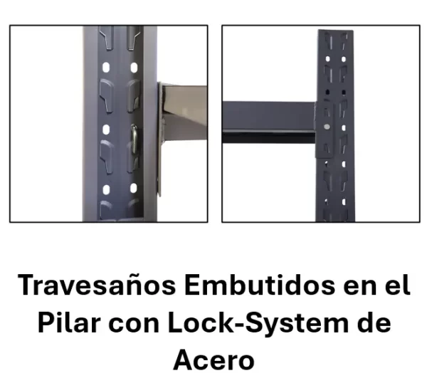 Estantería Metálica <br> 200x200x50 <br> 4 Niveles - 600 Kg<br><br> - Imagen 2