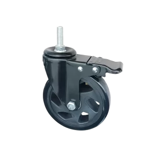 ROTAR LTDA. Rueda BLACKRAY Banda PVC Negro Núcleo PA Negra Placa Giratoria Freno Total Perno Pasante M12