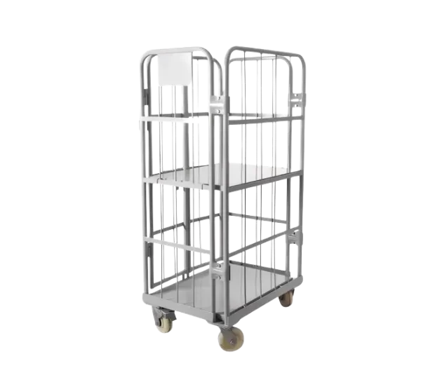 ROTAR LTDA. Carro Plegable 500 Kg con Barandas en Acero. Dimensiones 800x1100x1700 mm. Jaula Lavandería.